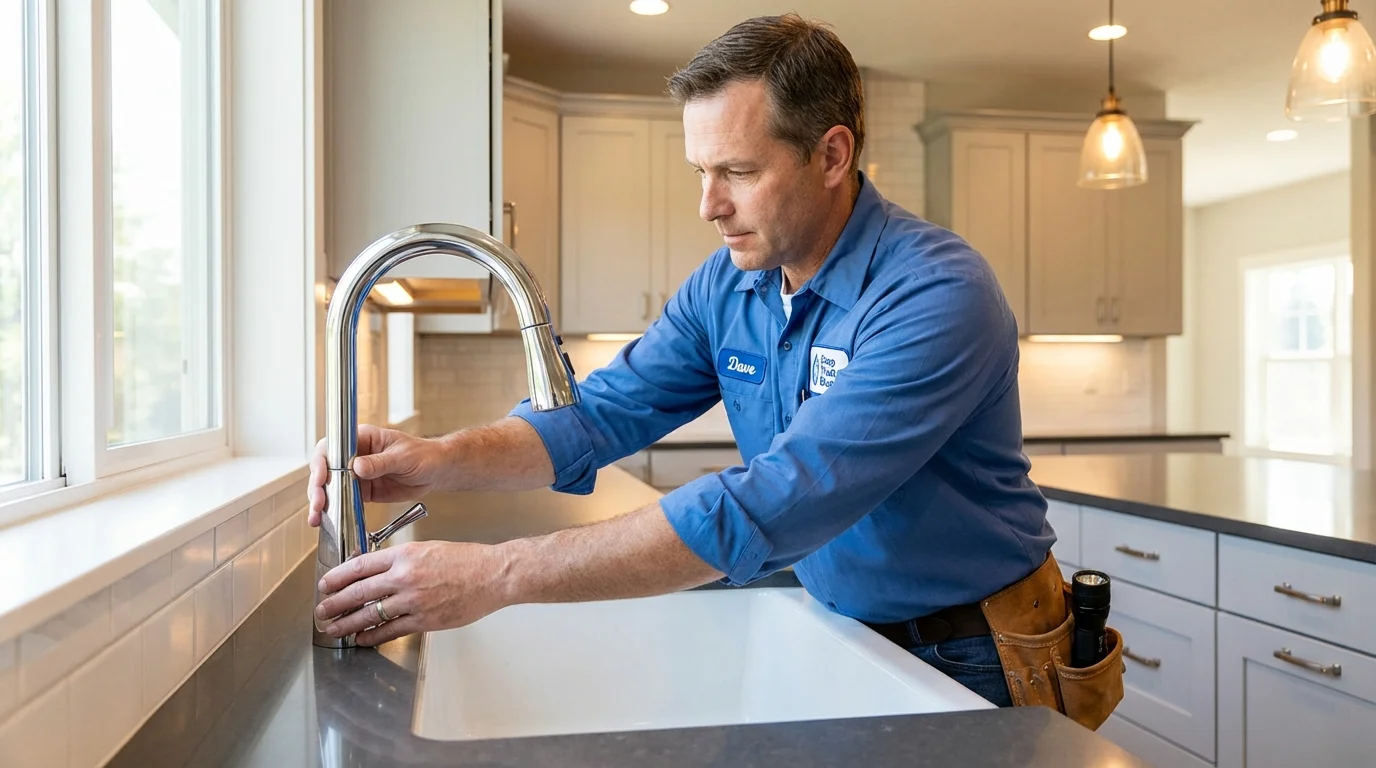 Kitchen faucet installation by Johns Plumbing LLC in Kinsley